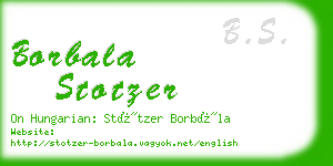 borbala stotzer business card